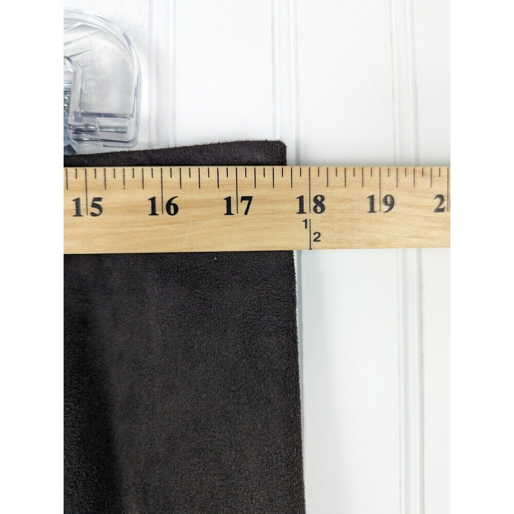 J.Jill Women's Brown Faux Suede Zip Up Skirt Size 12 Lined Soft Straight Classic - Picture 8 of 10